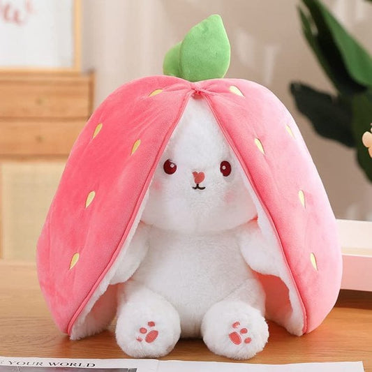 🍓🍓Erdbeerhase verwandelt sich in ein kleines Kaninchen🎀 Fruchtpuppen-Plüschtier🐰🐰