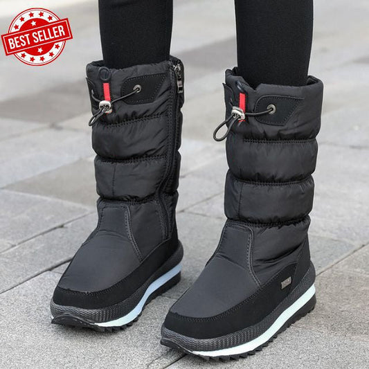 🔥FREE SHIPPING🔥Hochwertiger, rutschfester und wasserdichter Schneestiefel aus Kunstfell für Damen